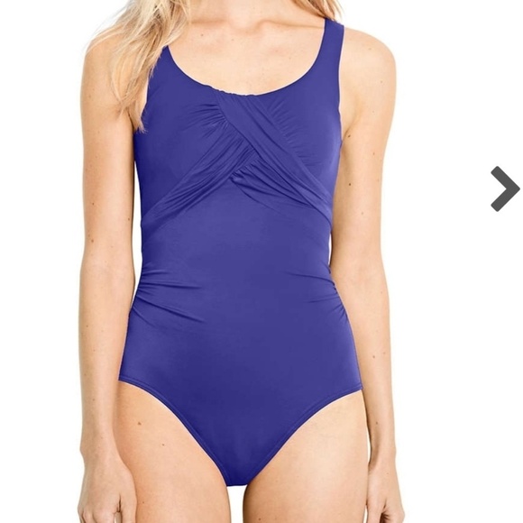 NWT! LANDS' END size 8 wild grape swim suit
